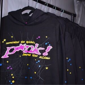 2021 Sp5der Pink Hoodie ‘Black’